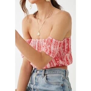 Forever 21 Red White Crop Top Women’s Small